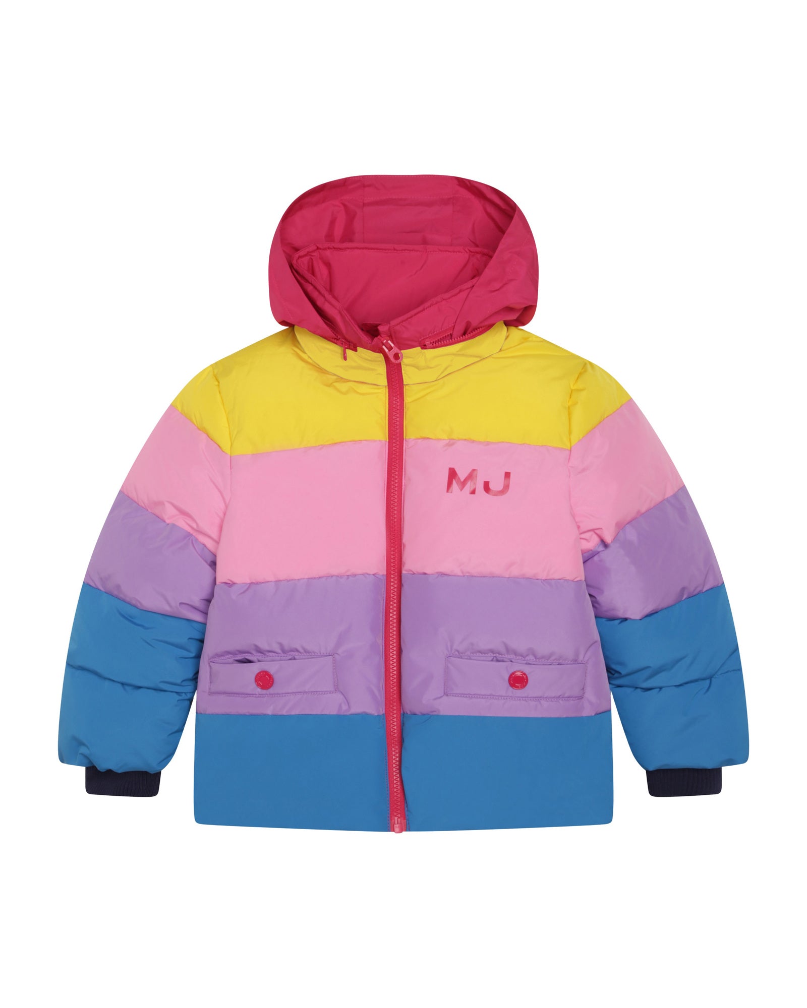 Short padded jacket with stand-up collar - Multicolor