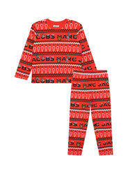 Pyjama avec logo en coton - Rouge Vif