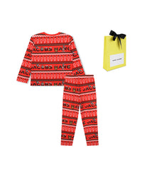 Pyjama avec logo en coton - Rouge Vif