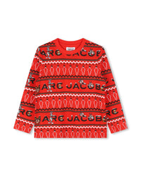 Pyjama avec logo en coton - Rouge Vif
