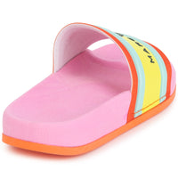 Sandales en plastique color block - Rose friandise