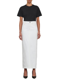Jupe colonne en denim - White