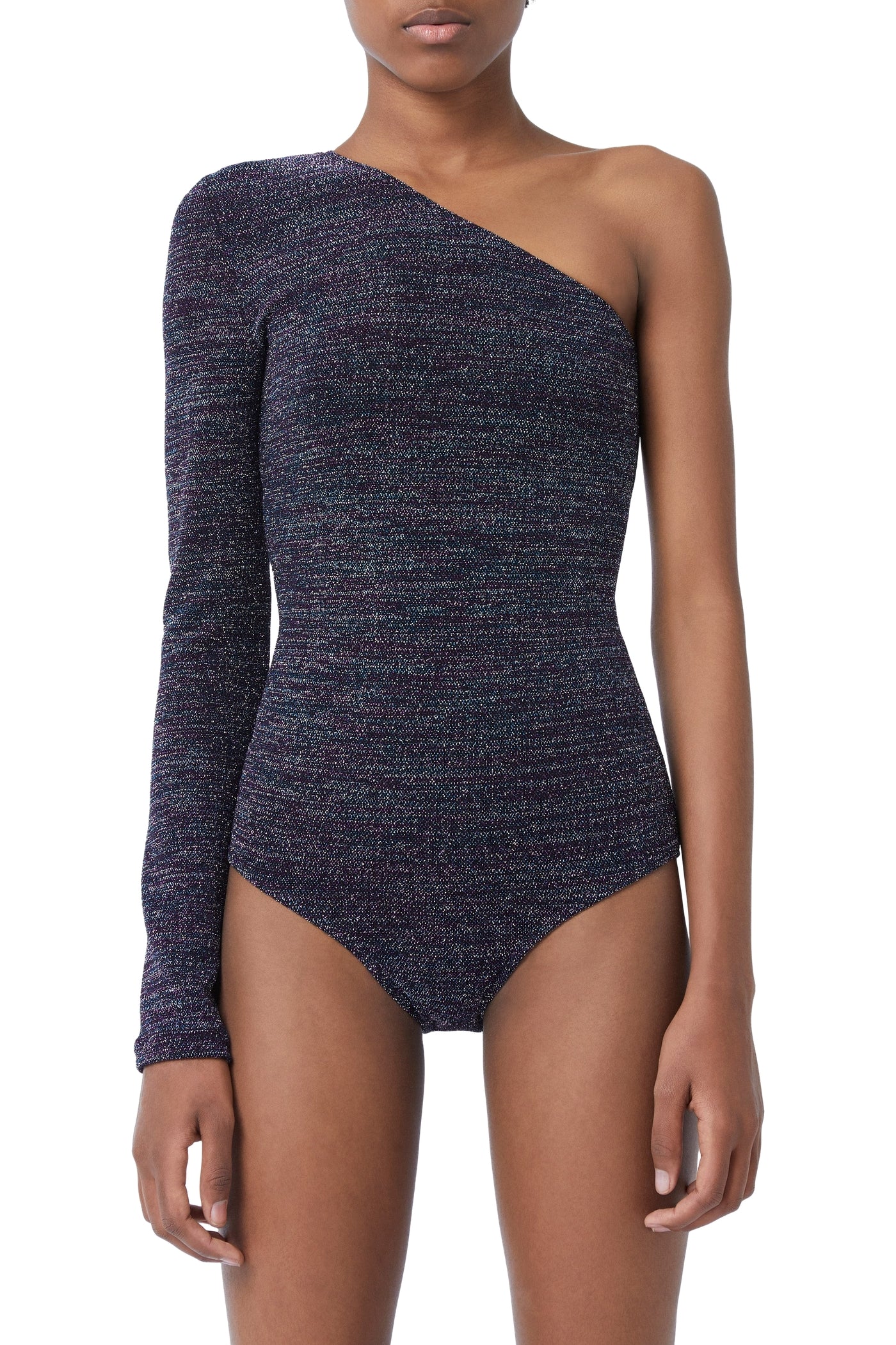 Casino asymmetric bodysuit - Midnight Blue