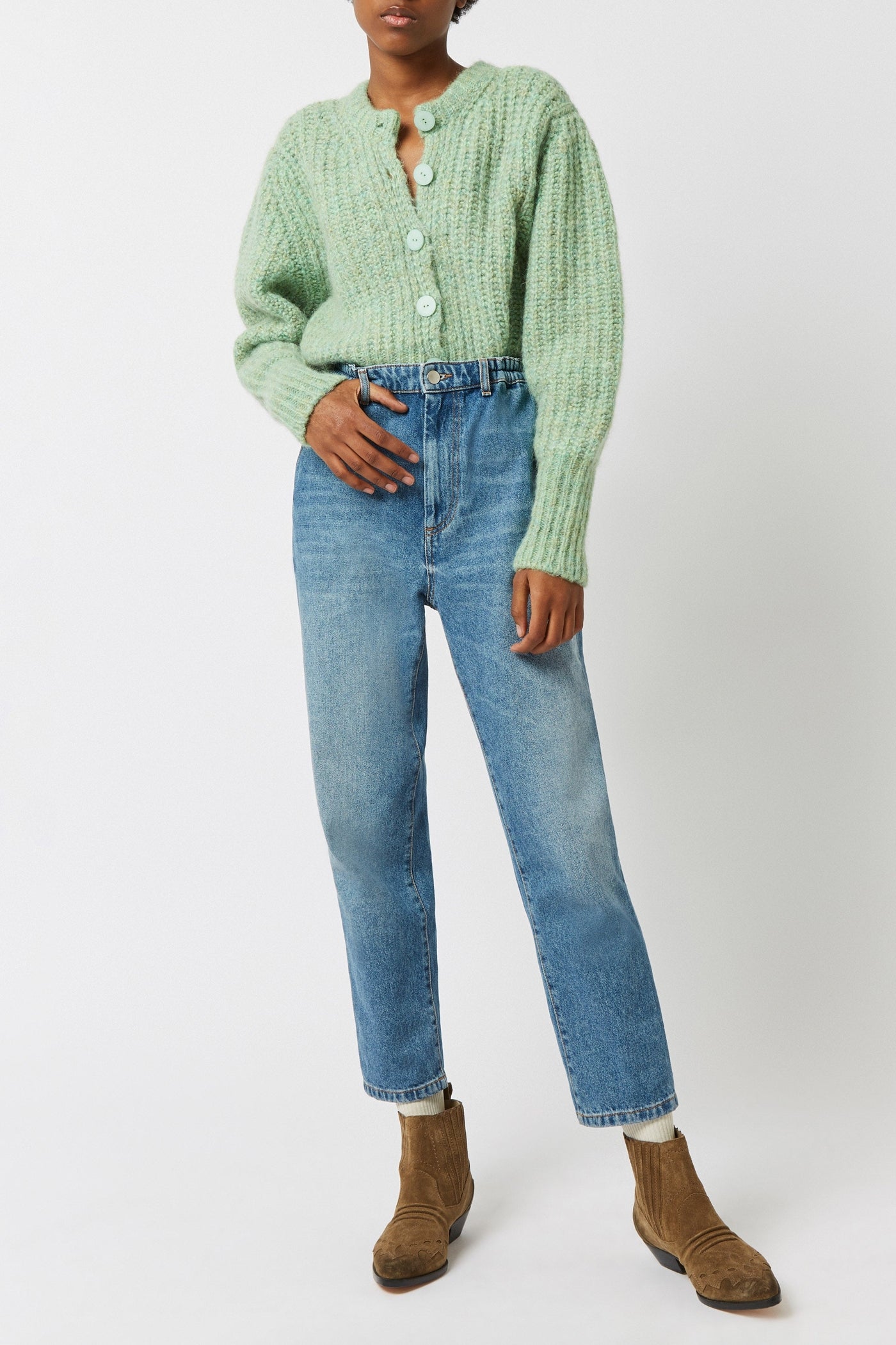 Bloom high-waisted jeans - Frozen