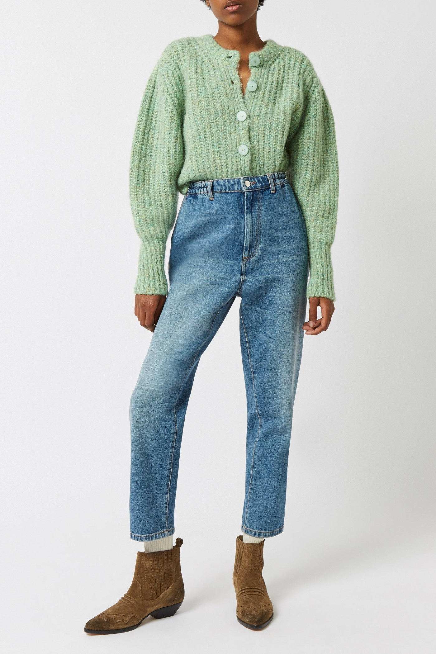 Bloom high-waisted jeans - Frozen
