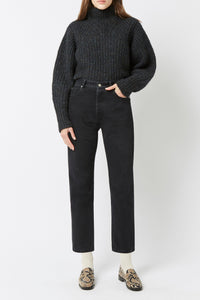 Jean Glory taille haute - Crinkle Black