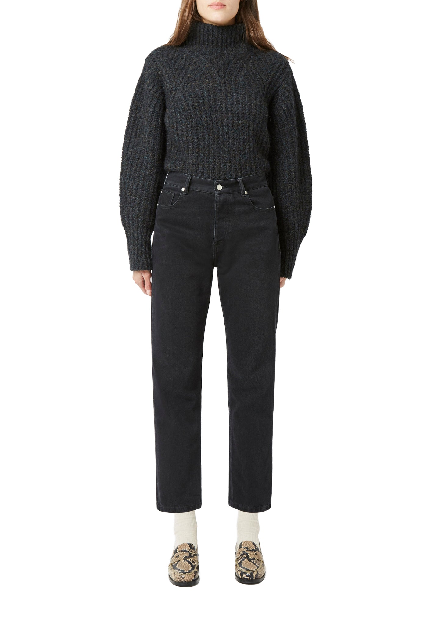 Jean Glory taille haute - Crinkle Black