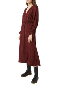 Robe Reed Gift à manches longues - Cerise Noire