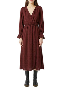 Robe Reed Gift à manches longues - Cerise Noire