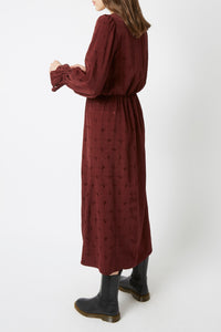 Robe Reed Gift à manches longues - Cerise Noire
