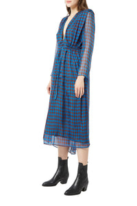 Robe longue Caroline Monaco en soie - Bleu Roy