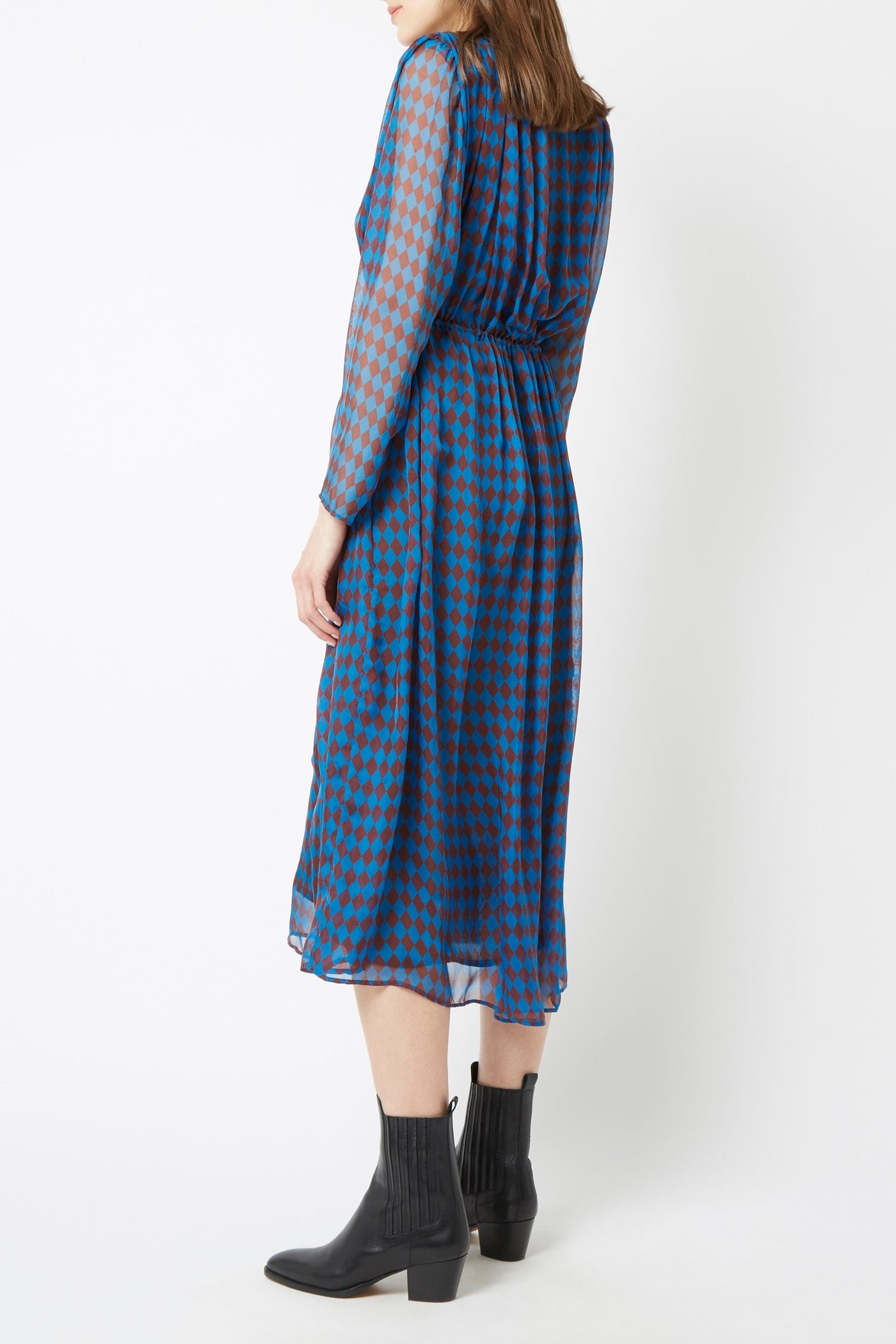 Robe longue Caroline Monaco en soie - Bleu Roy