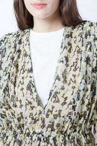 Robe longue Caroline Monaco en soie - Light Yellow