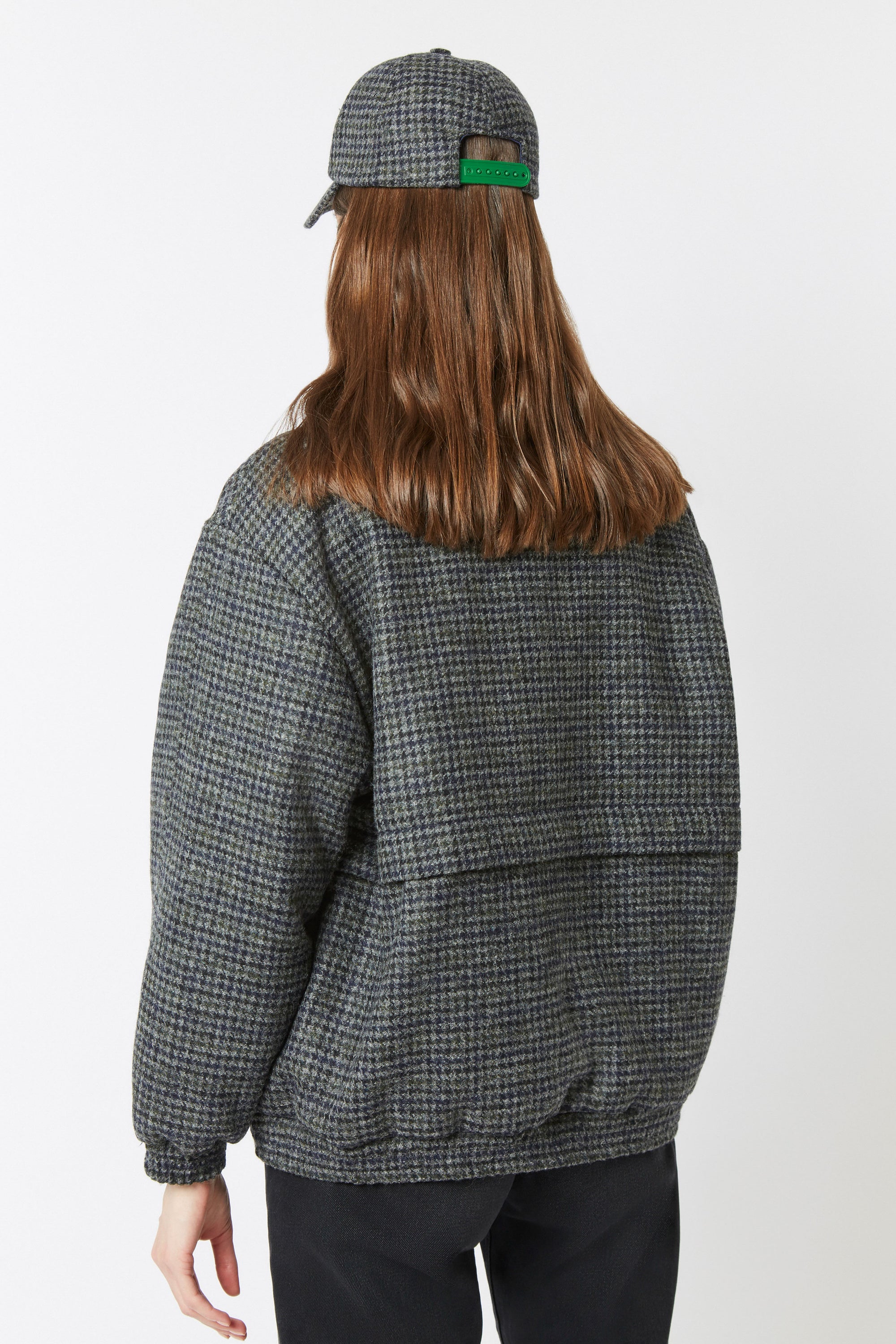 Geometric Peggy coat in wool - Multi Gris