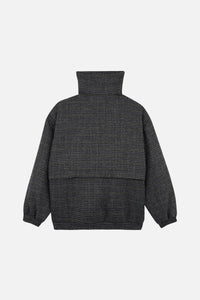 Geometric Peggy coat in wool - Multi Gris