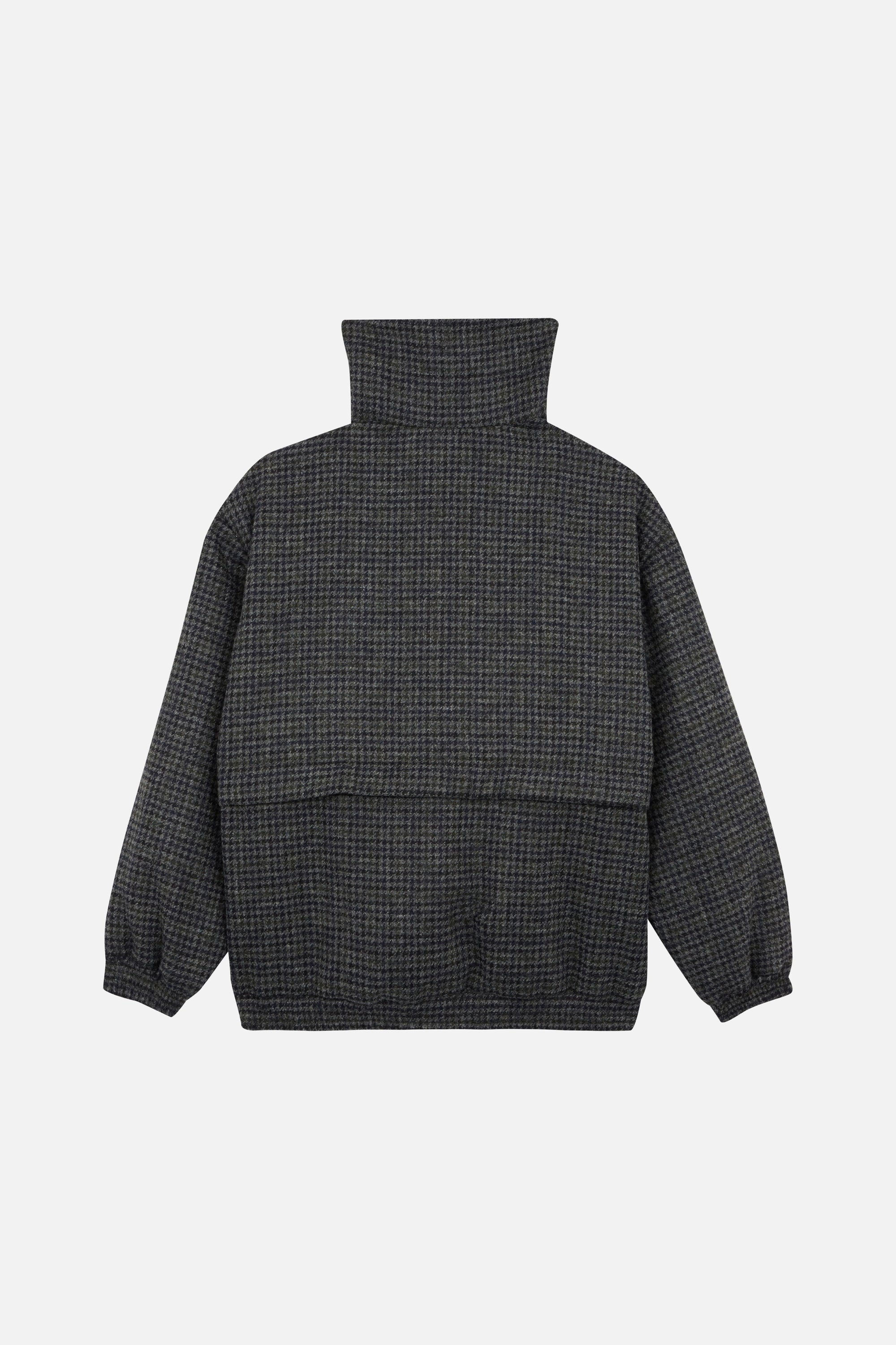 Geometric Peggy coat in wool - Multi Gris