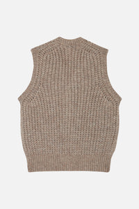 Slice Ribs wool cardigan - Ecru Flamme