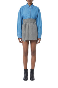 Lou skirt in wool - Multi Noir