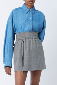 Lou skirt in wool - Multi Noir