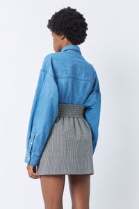 Lou skirt in wool - Multi Noir