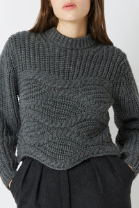 Pull Best Tresse en laine - Gris Chine