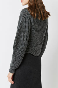 Pull Best Tresse en laine - Gris Chine