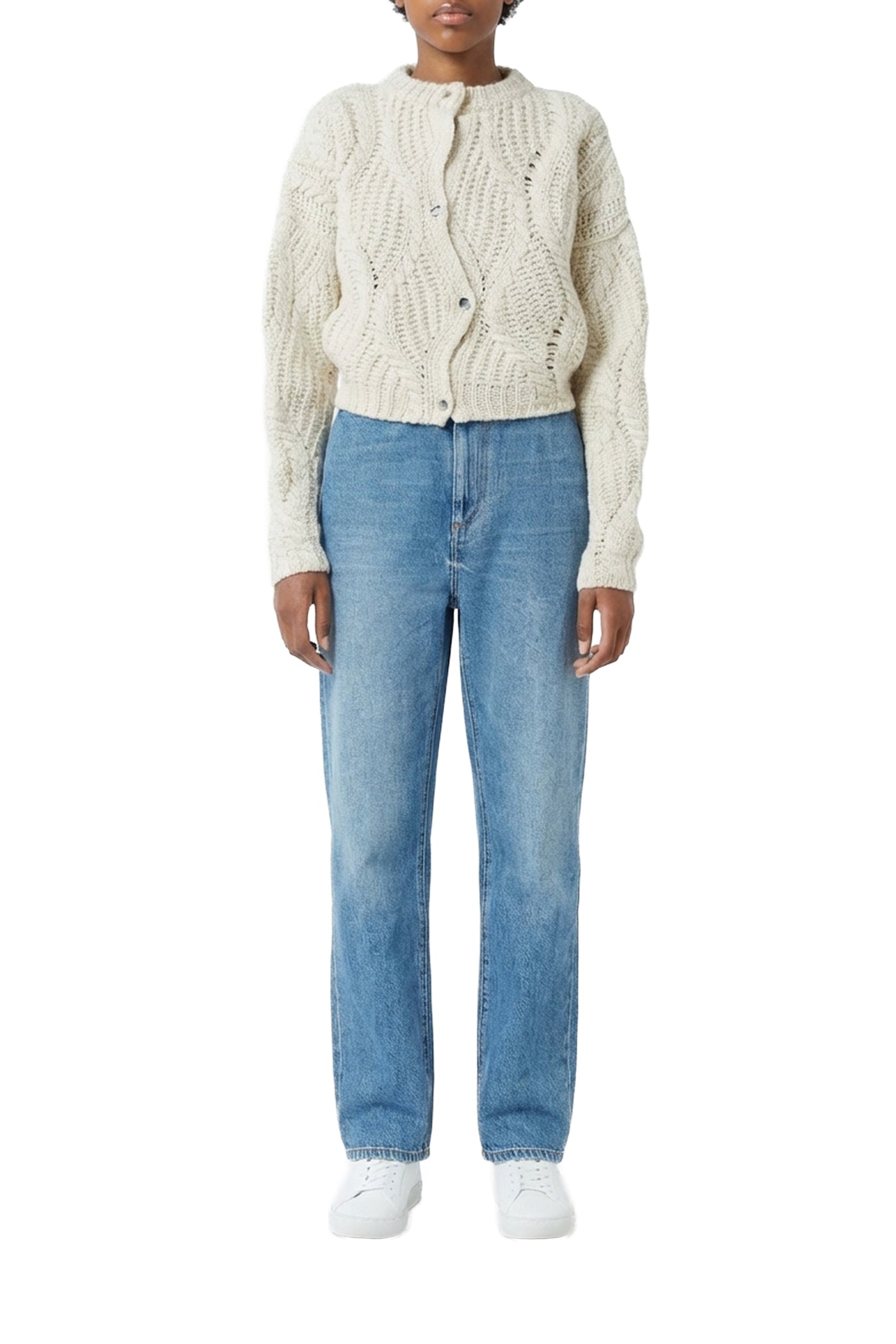 Gilet Divine Tresse en laine - Ecru Flamme