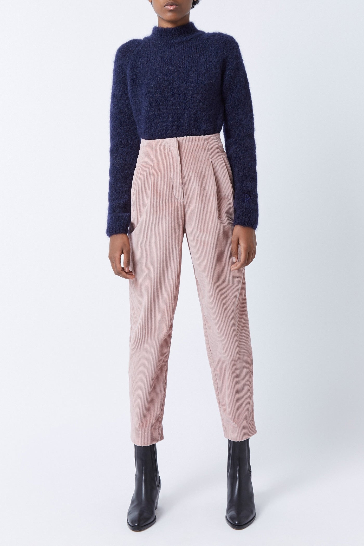 Pantalon Prince en velours - Rose Boise