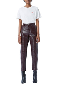 Pantalon Iggy en vinyle - Cerise Noire