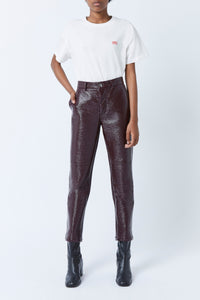 Pantalon Iggy en vinyle - Cerise Noire