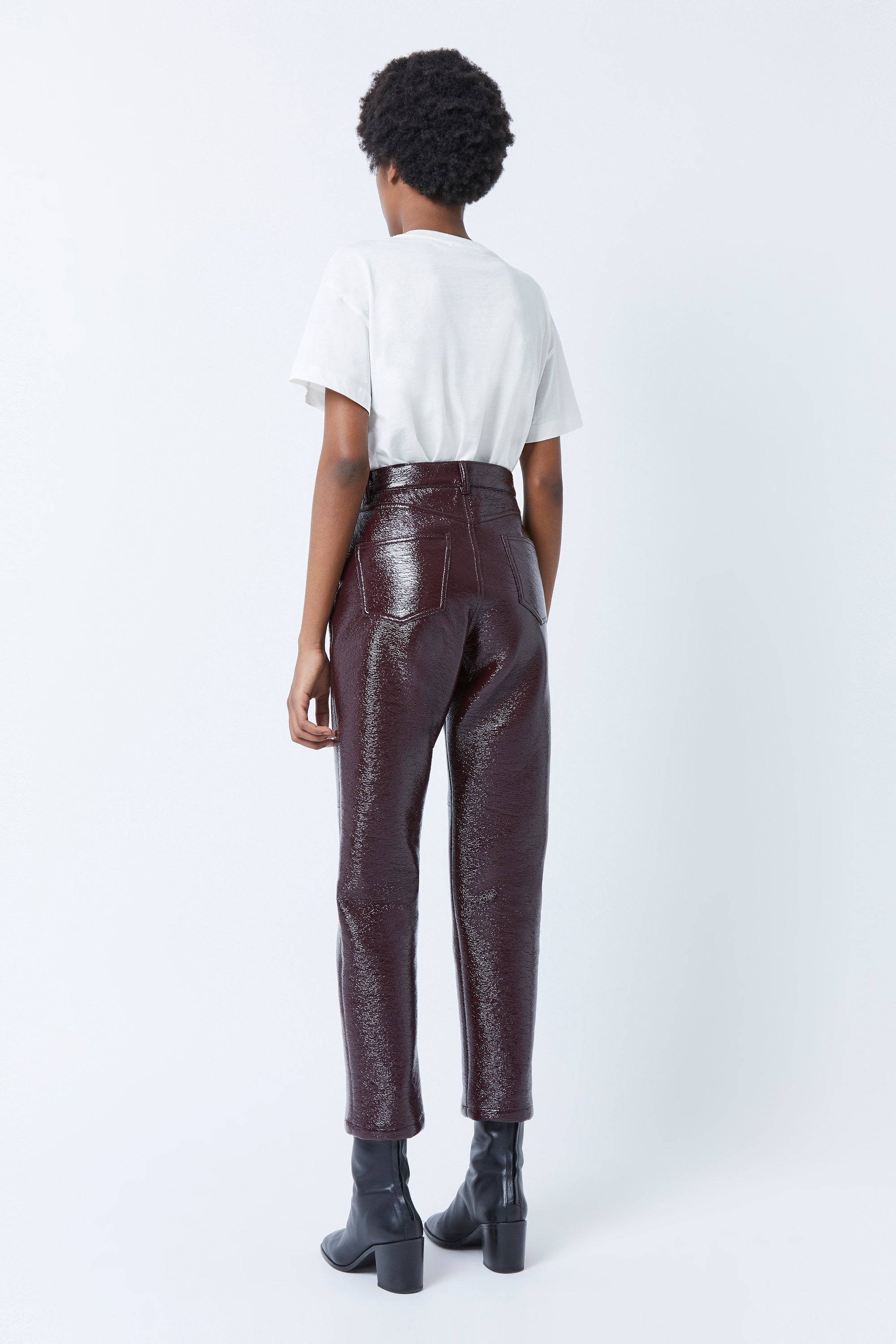 Pantalon Iggy en vinyle - Cerise Noire