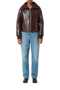 Manteau Jacob en vinyle - Cerise Noire