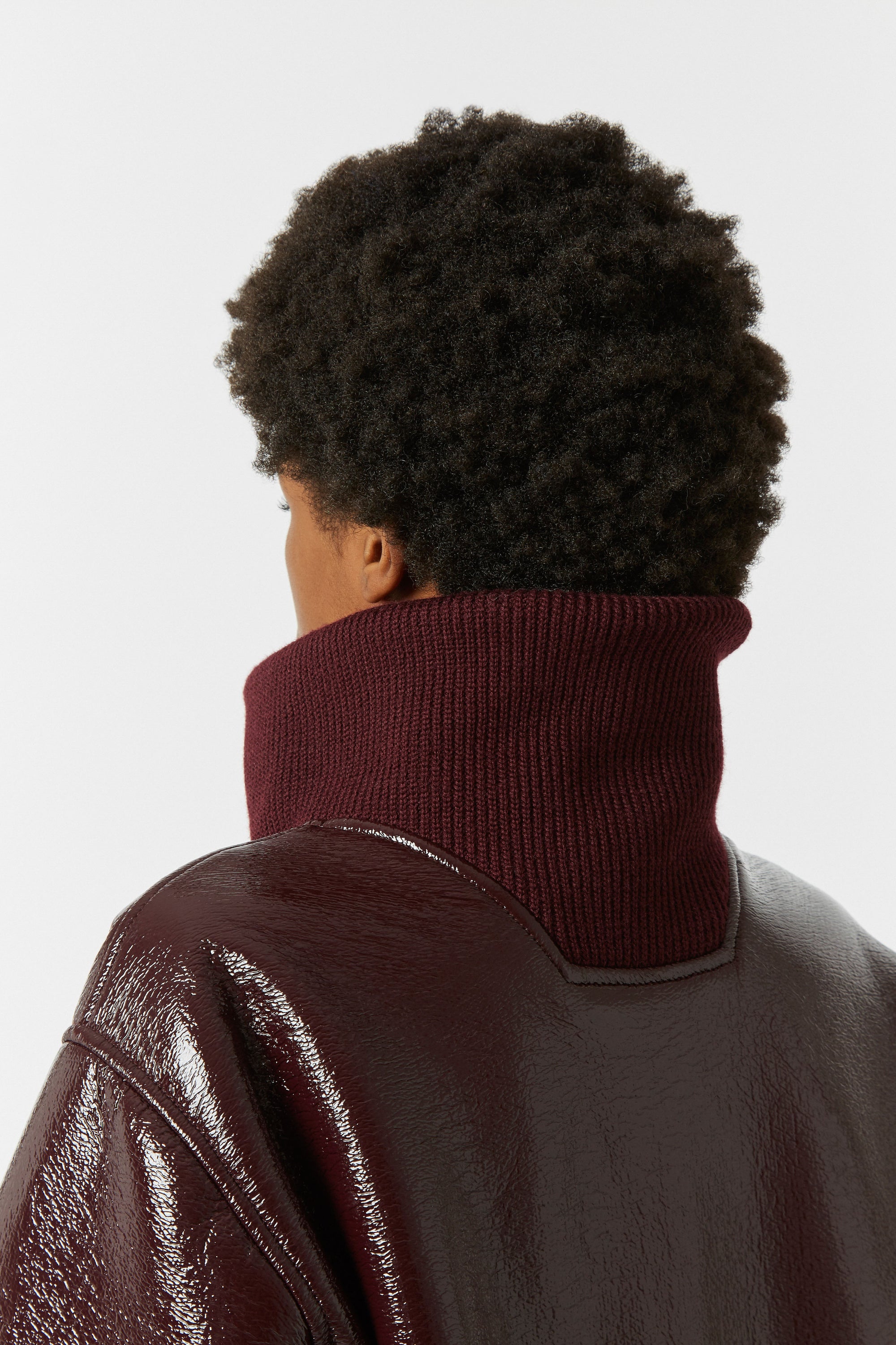 Manteau Jacob en vinyle - Cerise Noire