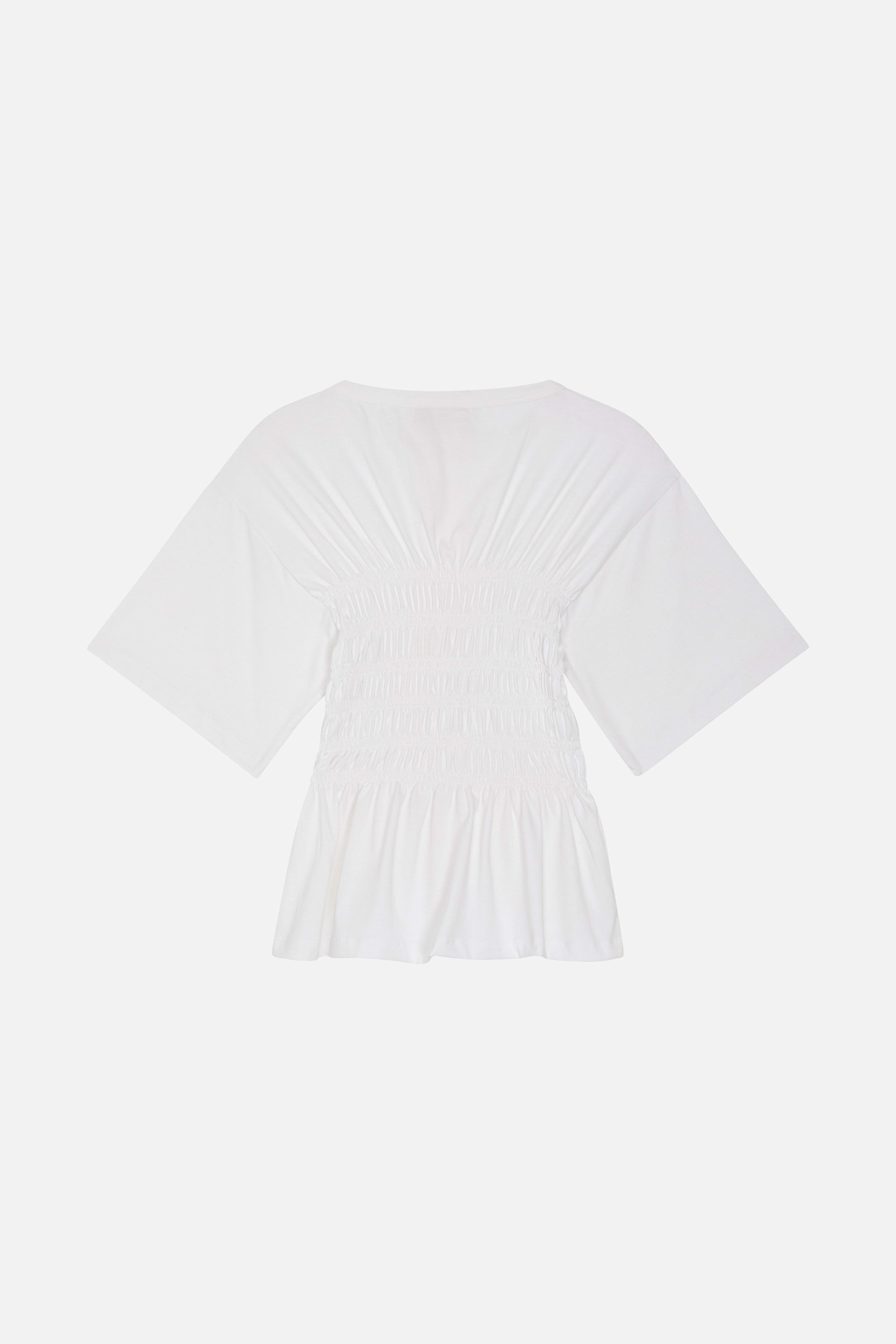 T-shirt smocké May ajusté - Blanc