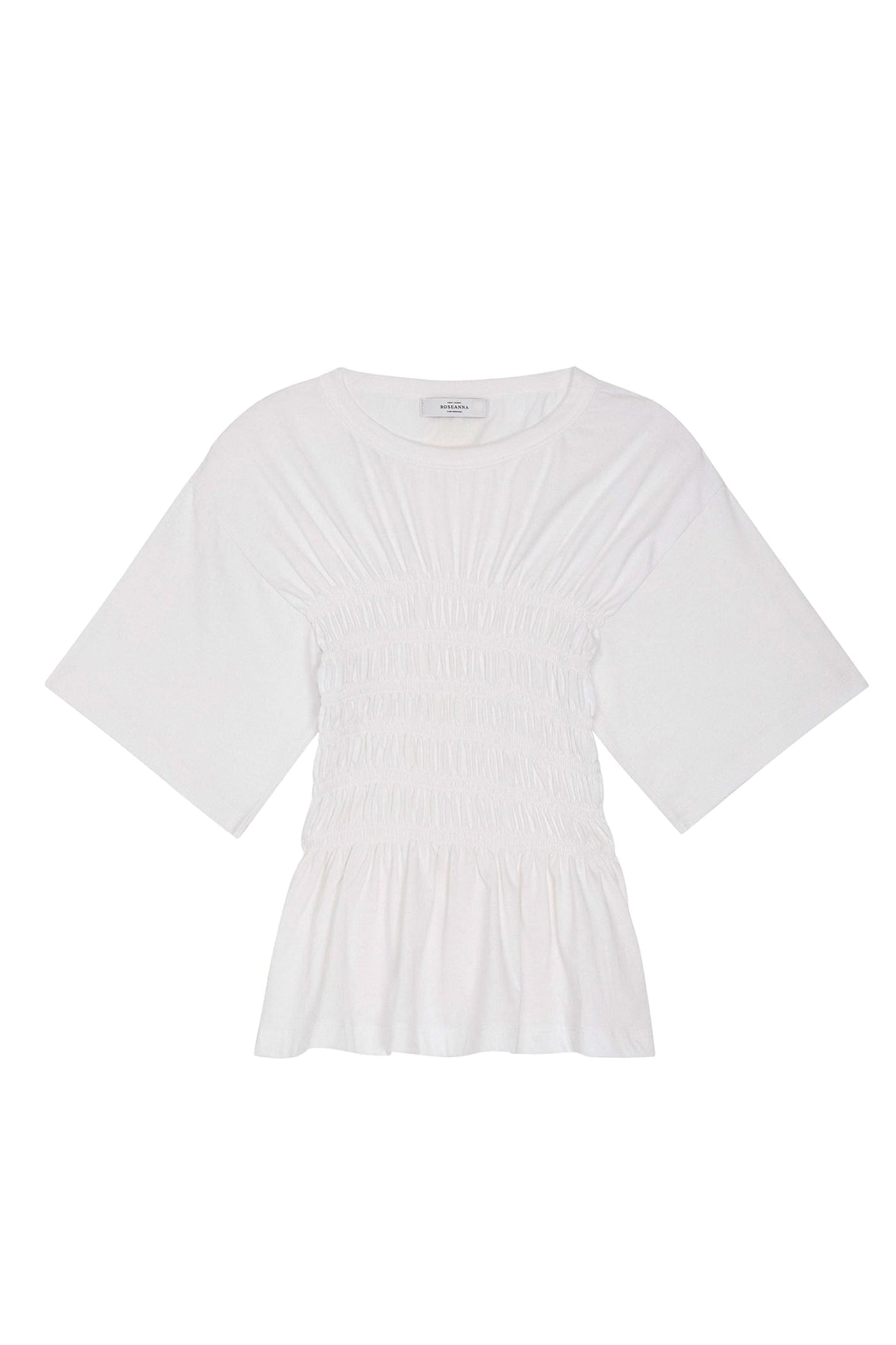 T-shirt smocké May ajusté - Blanc