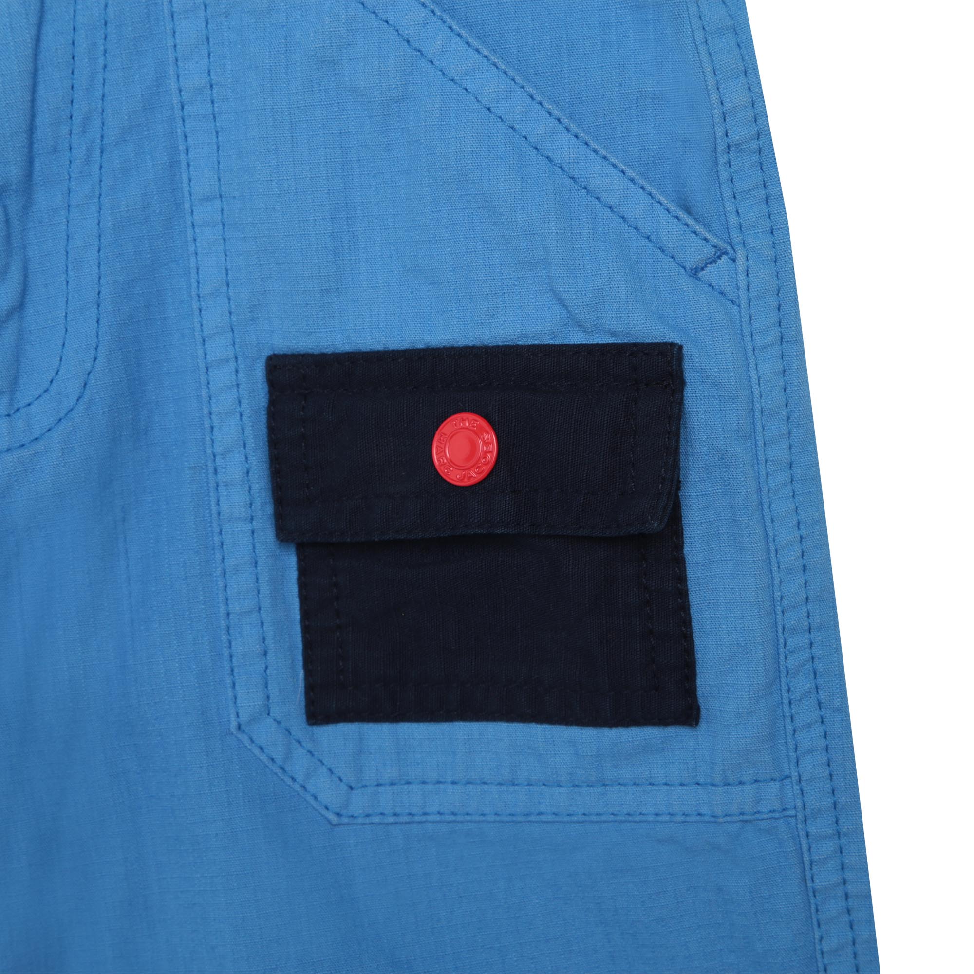 Bermuda cargo en coton - Bleuet
