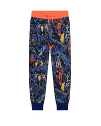 Cotton sweatpants - Blue Orange
