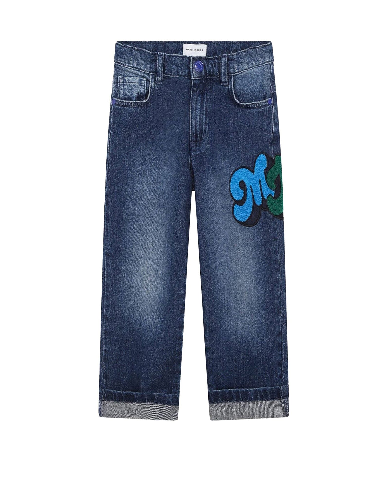 Pantalon denim en coton - Denim blue