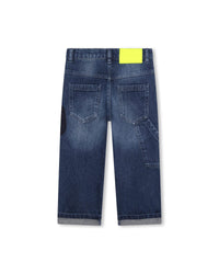 Pantalon denim en coton - Denim blue