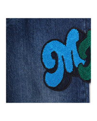 Pantalon denim en coton - Denim blue