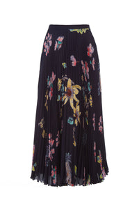 Eames Skirt en ivoire / bleu marine foncé mias flowers