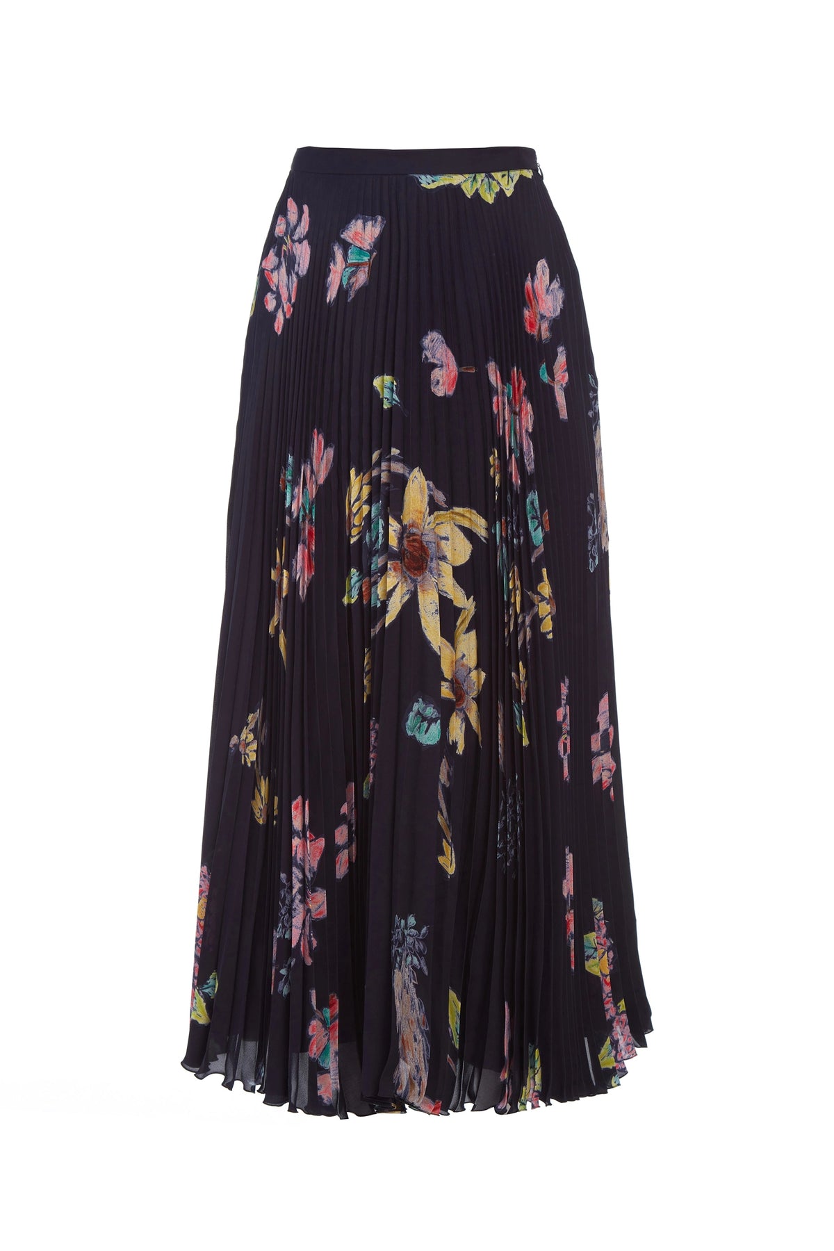 Eames Skirt en ivoire / bleu marine foncé mias flowers