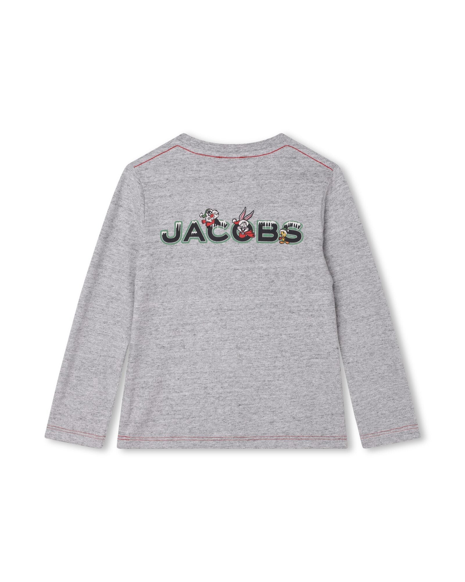 T-shirt manches longues en coton - Gris Chiné