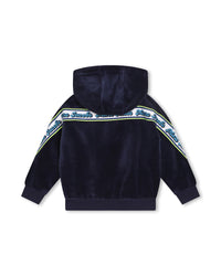 Cardigan à capuche en coton - Blue indigo