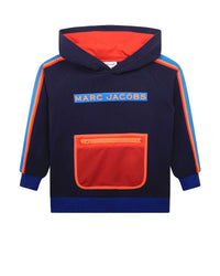 Sweat à capuche en coton - Blue Indigo