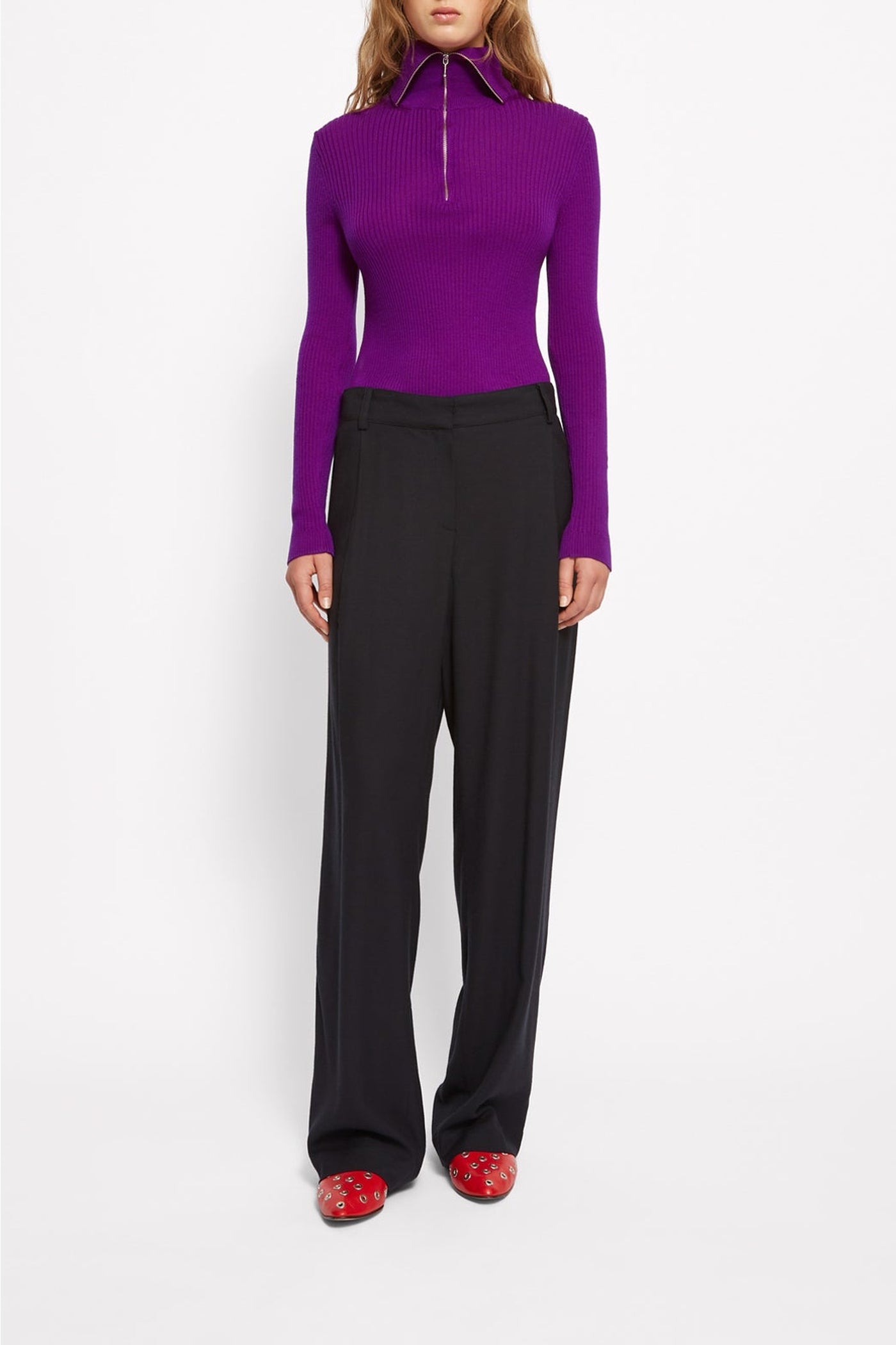 Oscar wool blend tailored trousers - Charcoal