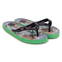 Tongs avec semelle à imprimé all-over Hawaii - Bleuet
