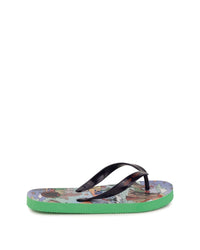 Tongs avec semelle imprimée all-over Hawaii - Bleuet