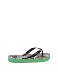 Tongs avec semelle à imprimé all-over Hawaii - Bleuet