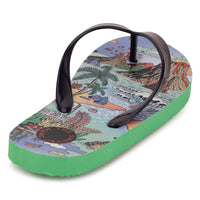 Tongs avec semelle imprimée all-over Hawaii - Bleuet
